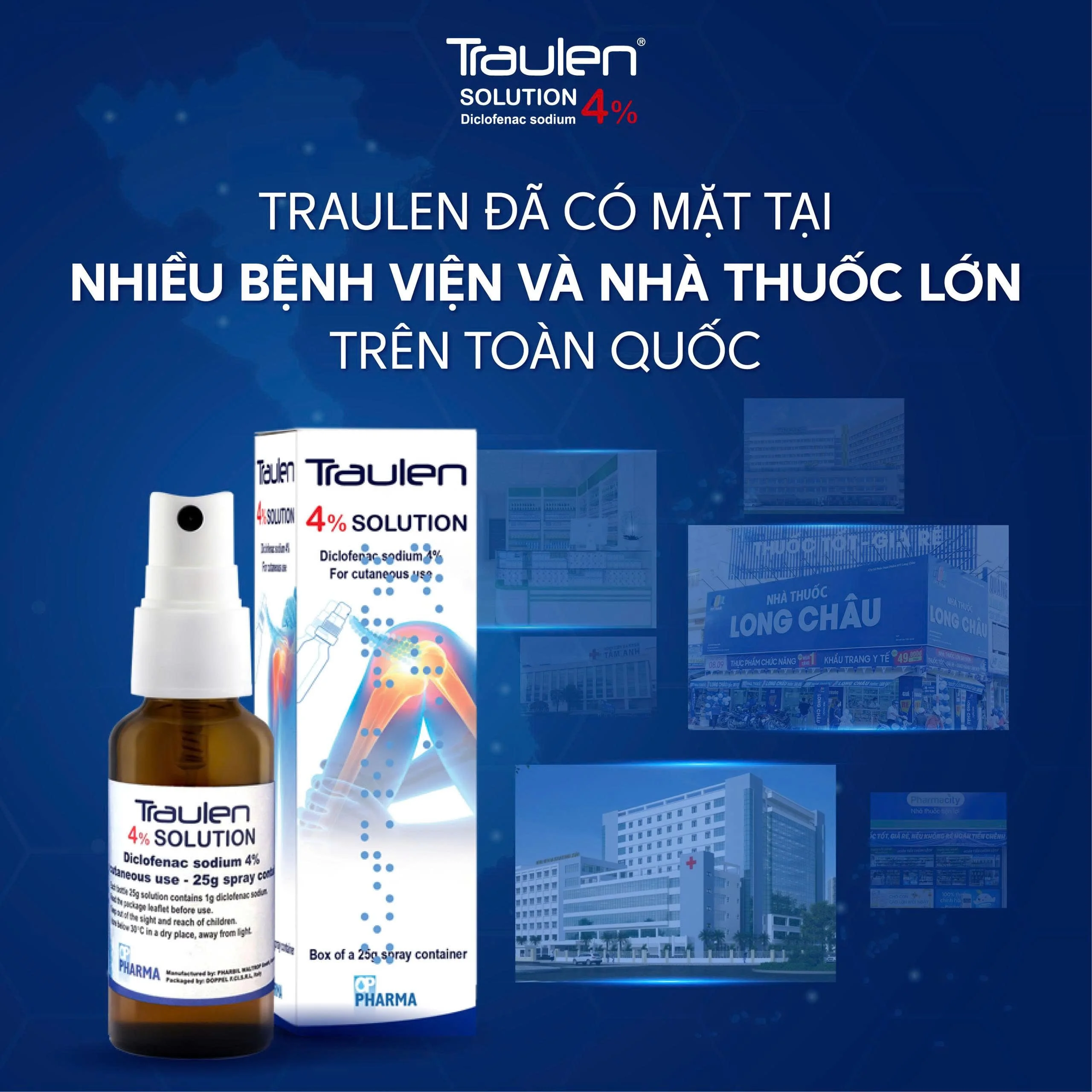 Traulen đã có mặt tại nhiều bệnh viện và nhà thuốc lớn trên toàn quốc