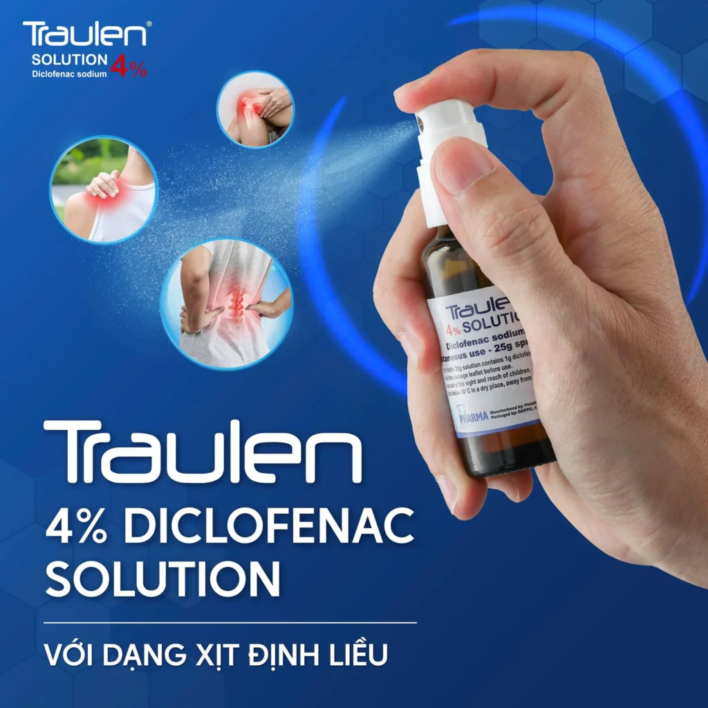 Trtaulen thiết kế dạng xịt dễ thao tác và mang theo, phù hợp cho dân thể thao