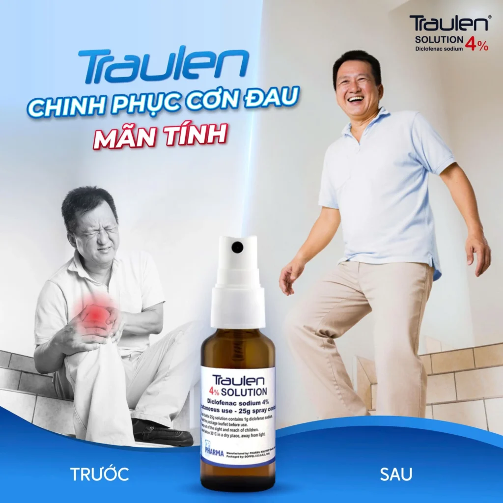 Người cao tuổi bị đau khớp: Vì sao nên chọn Traulen thay vì thuốc uống?