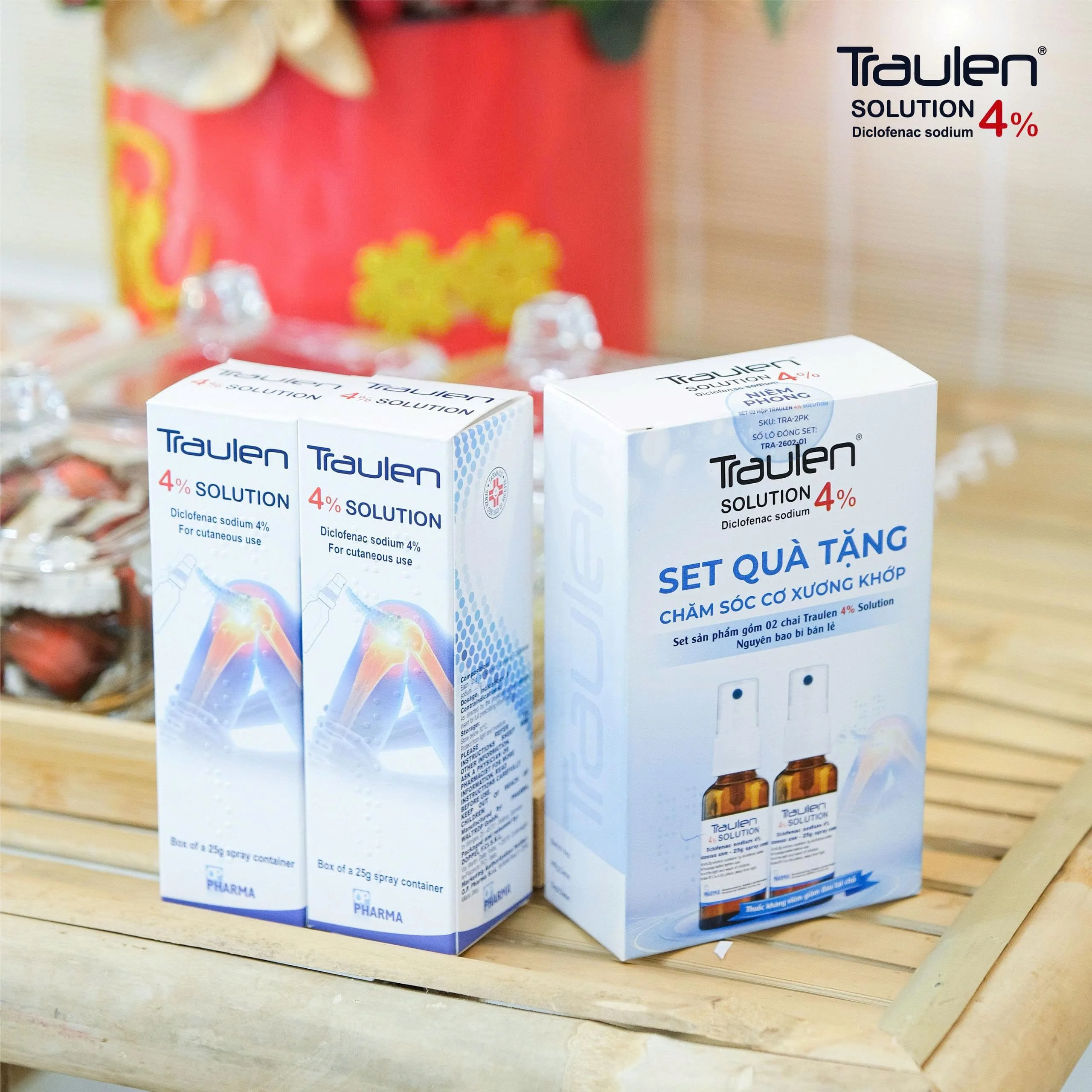 Traulen đã cho ra mắt Sét quà gồm 2 hộp Traulen phù hợp biếu tặng, làm món quà sức khỏe cho ông bà, cha mẹ